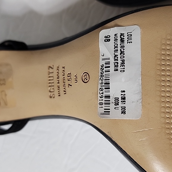 NWOB SCHUTZ Black Suede Loule Rhinestone Sandal SZ 7.5 B - Picture 2 of 6